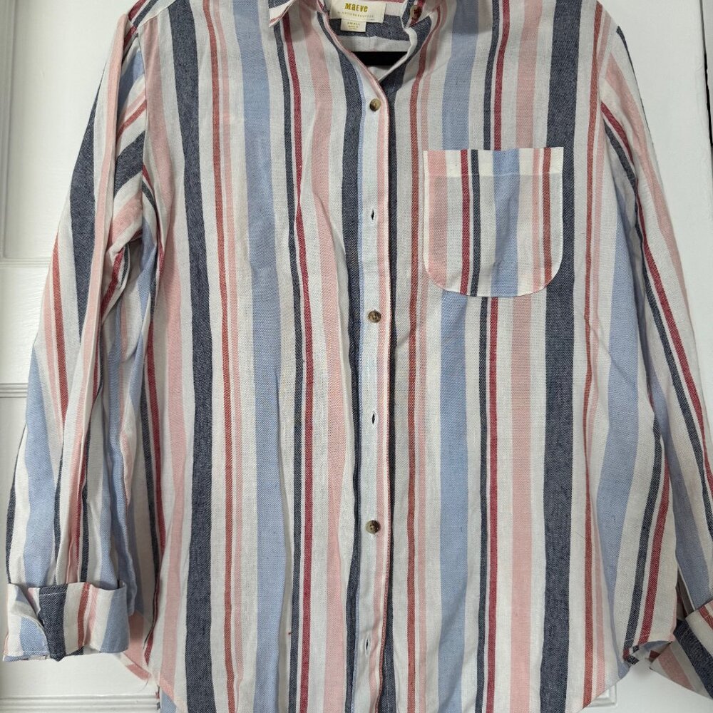 NWT Maeve by Anthropologie Striped Button Down - Women's S